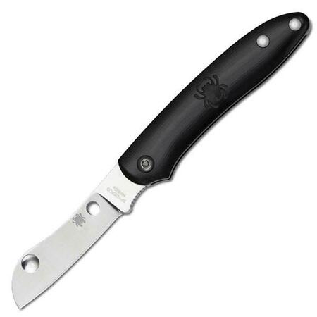 SPYDERCO Roadie Black FRN Handle Sheepfoot Plain Knife C189PBK